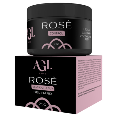 Gel Agl Nails Rose Control Unhas Led Uv Fibra de Vidro Molde F1