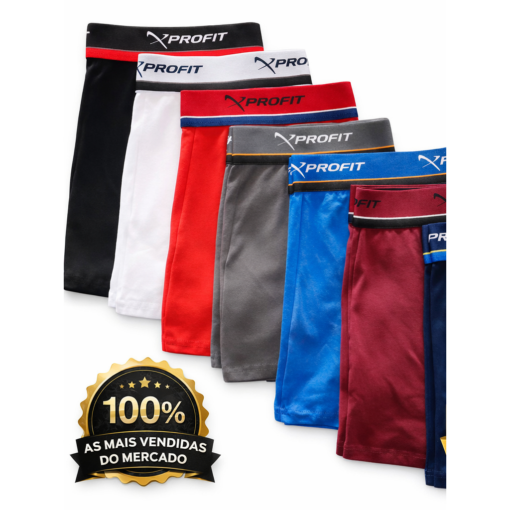 Kit com 10 Cuecas Boxer Adulto ALGODÃO Masculina Box Cotton