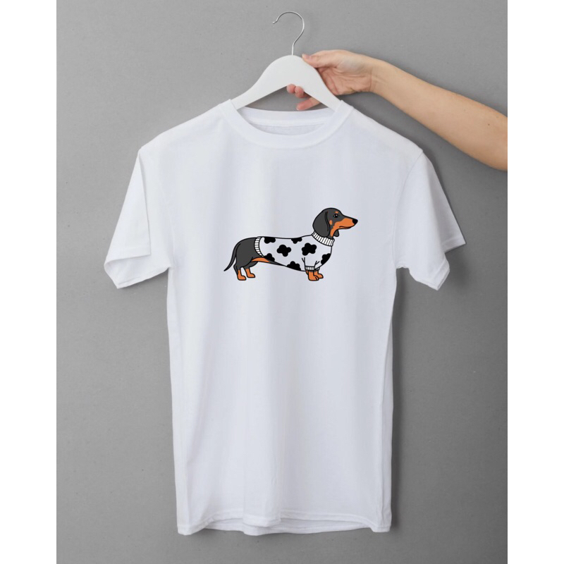 camiseta feminina cachorro blusa dog personalizada cachorro salsicha doguinho branca 100% algodão