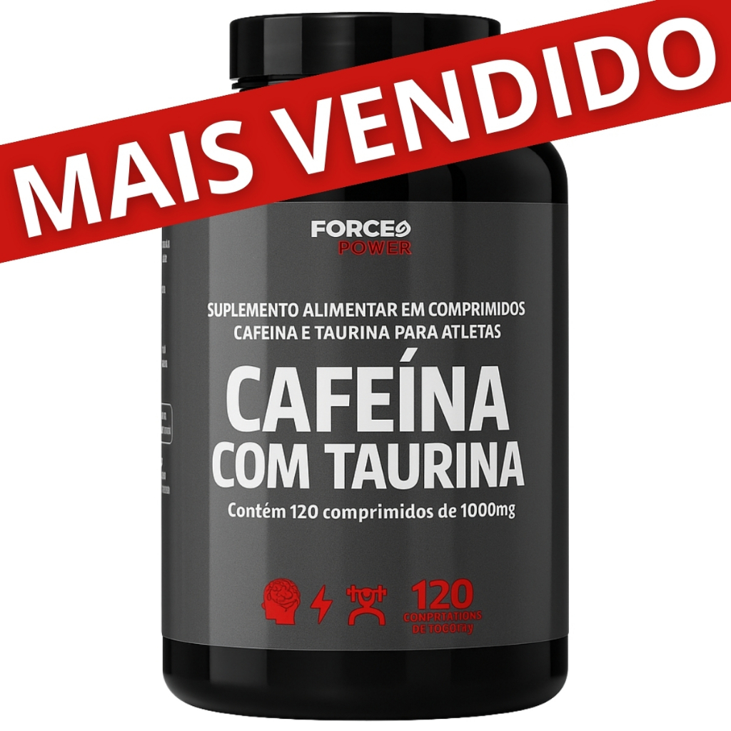 Cafeina Termogenico Pre Treino com Taurina 120 Comprimidos (  POTE PARA 60 DIAS USO  ) em Oferta na Shopee