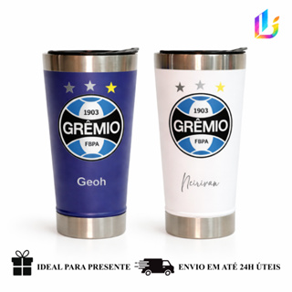 Copo Térmico inox 473ml Personalizado Time Grêmio - Presente Torcedor/Futebol em Oferta na Shopee