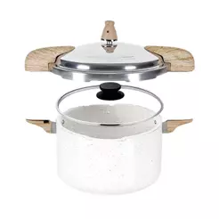 Panela de Pressão 5,4L 2 em 1 Brinox Ceramic Life Pressure Vanilla Indução Revestimento Cerâmico