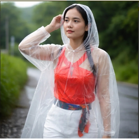 20 Capas de Chuva Descartável Transparente Unisex