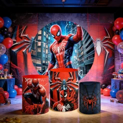 Kit Capas Painel Redondo Trio Cilindros Herói Aranha Homem