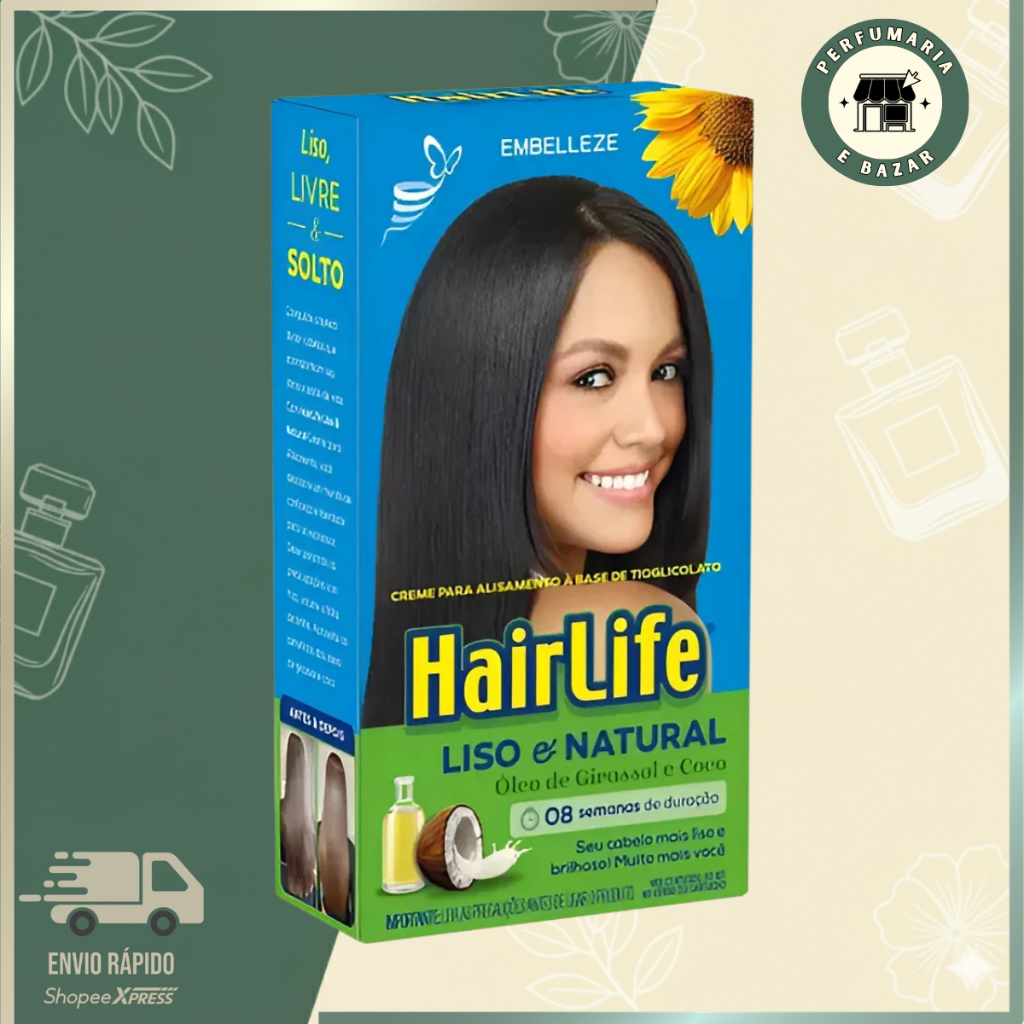 ALISANTE HAIR LIFE 180G LISO E NATURAL em Oferta na Shopee