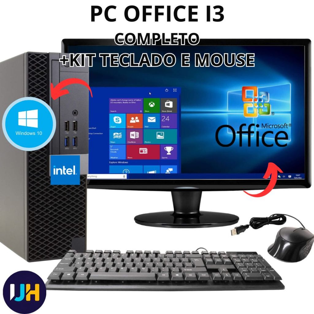 PCs Office Intel Windows Pacote Office e Programas Intalados