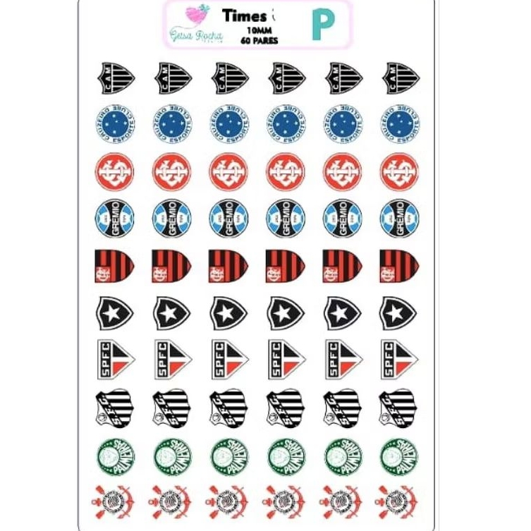 Adesivos Resinados Times - LEIAM O ANÚNCIO - ATENÇÃO - Deixe ANOTAÇÕES do time escolhido - Pré Venda - ATENÇÃO AO PRAZO