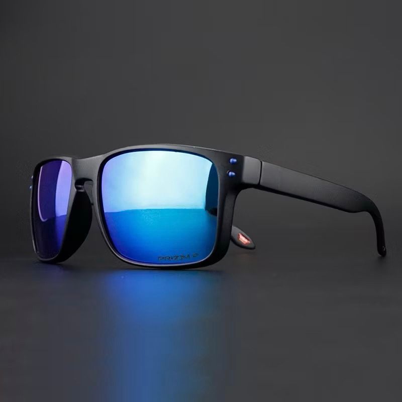 Óculos De Sol HOL Famoso Polarizada Proteção Uv 400 Preto Lente Azul Royal