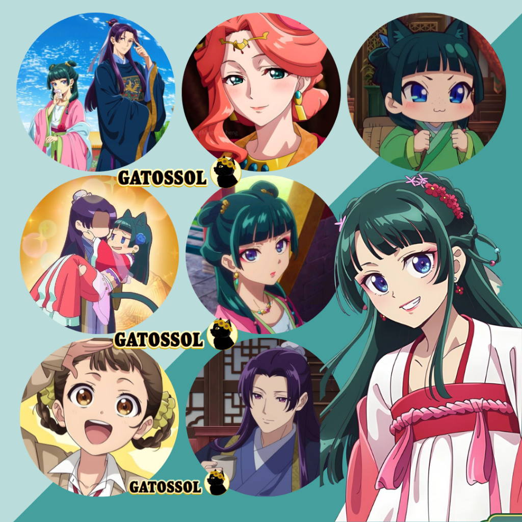 Diários de uma Apotecária Bottons 4,5 cm Broche ANIME Geek Bottom botton Boton Broches alfinete  Botons Button Pin Botum