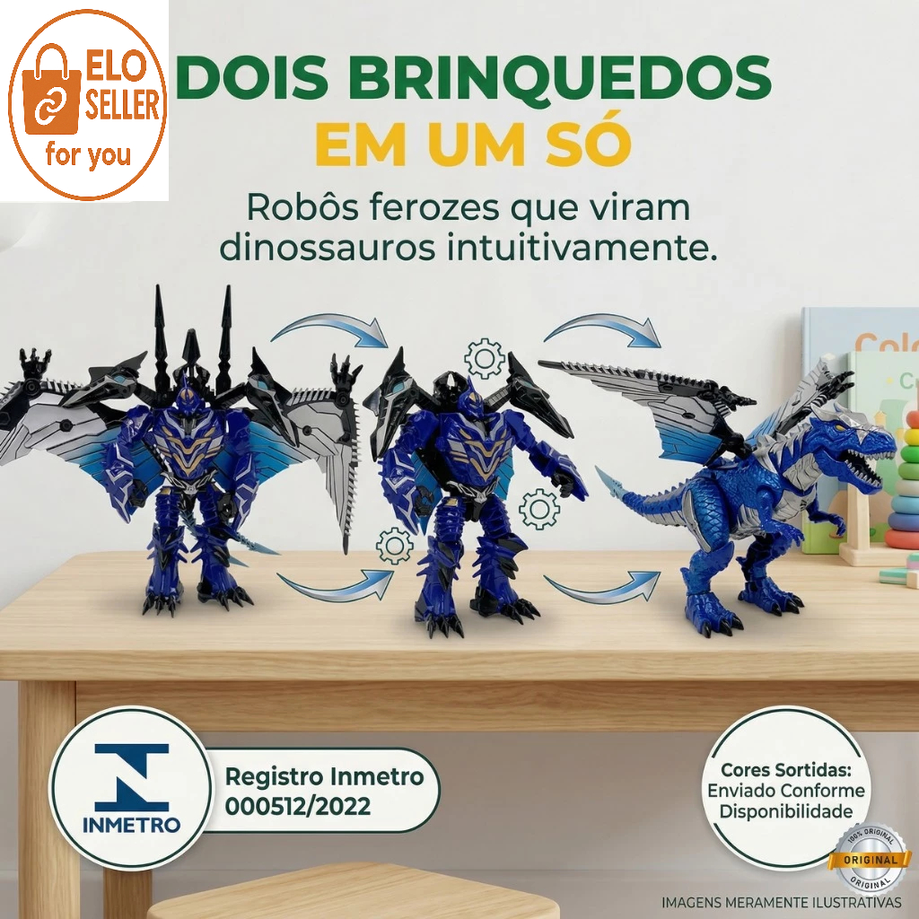 Top Brinquedo Boneco Super Charge Duas formas Robot /Tiranossauro Rex Presente diversão