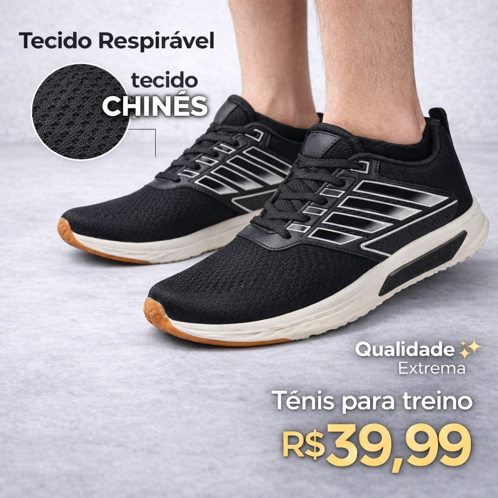 Tênis Para Treino Masculino Confortável Leve Macio do 38 ao 44 Oferta Imperdível