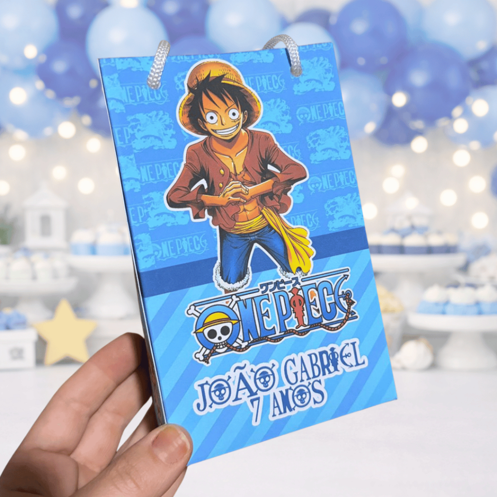 10 Sacolinhas Personalizadas para lembrancinhas - One Piece