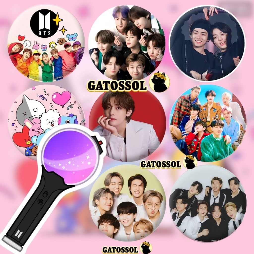 BTS Bottons e Chaveiros- K-POP 4,5 cm - Bottom/botton - Boton Broche alfinete Boton Button Pin Botum Botons Pins kpop