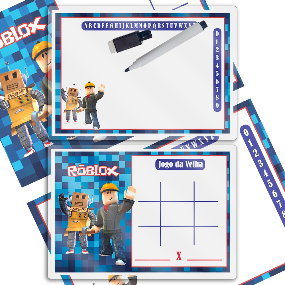 Kit 15 Unidades De Lembrancinhas Lousa Magica Para Aniversario Envio imediato No Tema Roblox