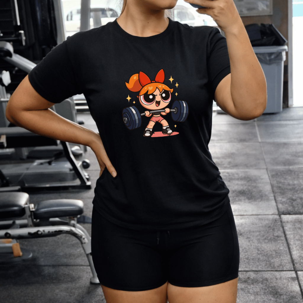 Camiseta Plus Size Feminina Florzinha Estampada Super Poderosas Academia 2 100% Algodão Camisa