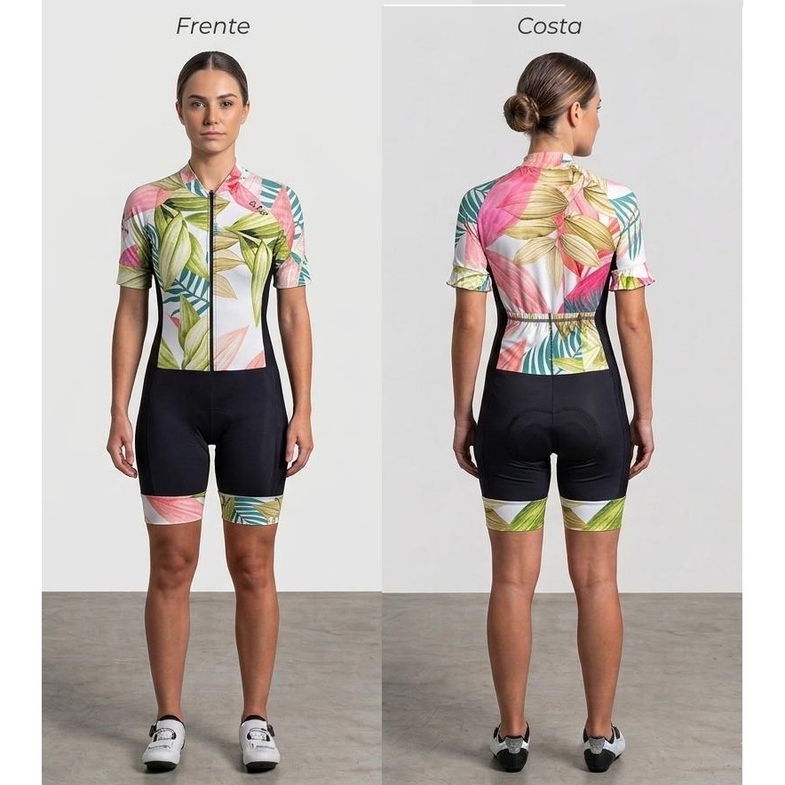 Macaquinho CICLISTA Feminino Macacão de ciclismo Bike com forro em Gel BEFAST
