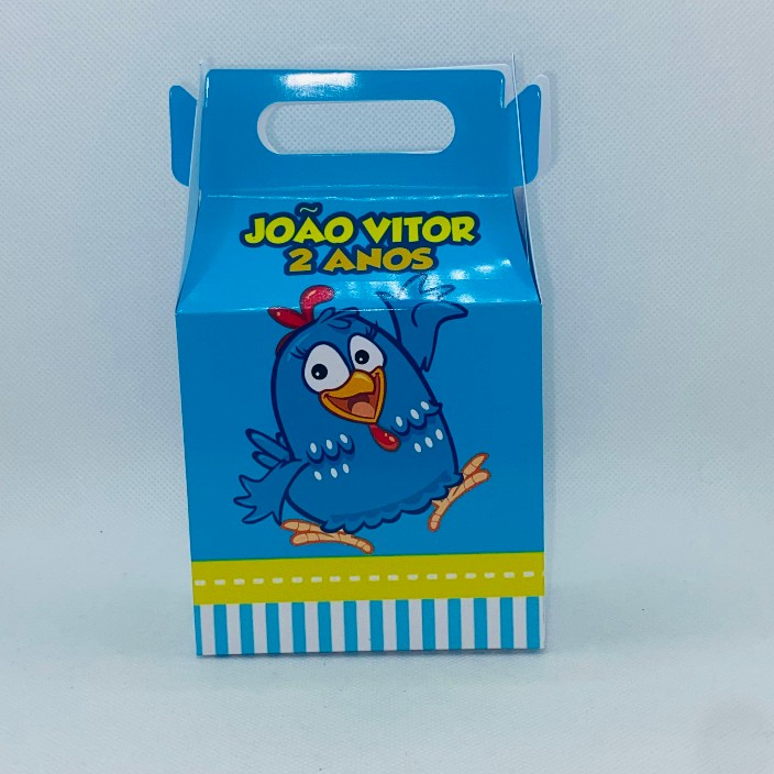 Caixinha Galinha Pintadinha Maletinha Personalizada Nome Idade Lembrancinha Festa Infantil Aniversário