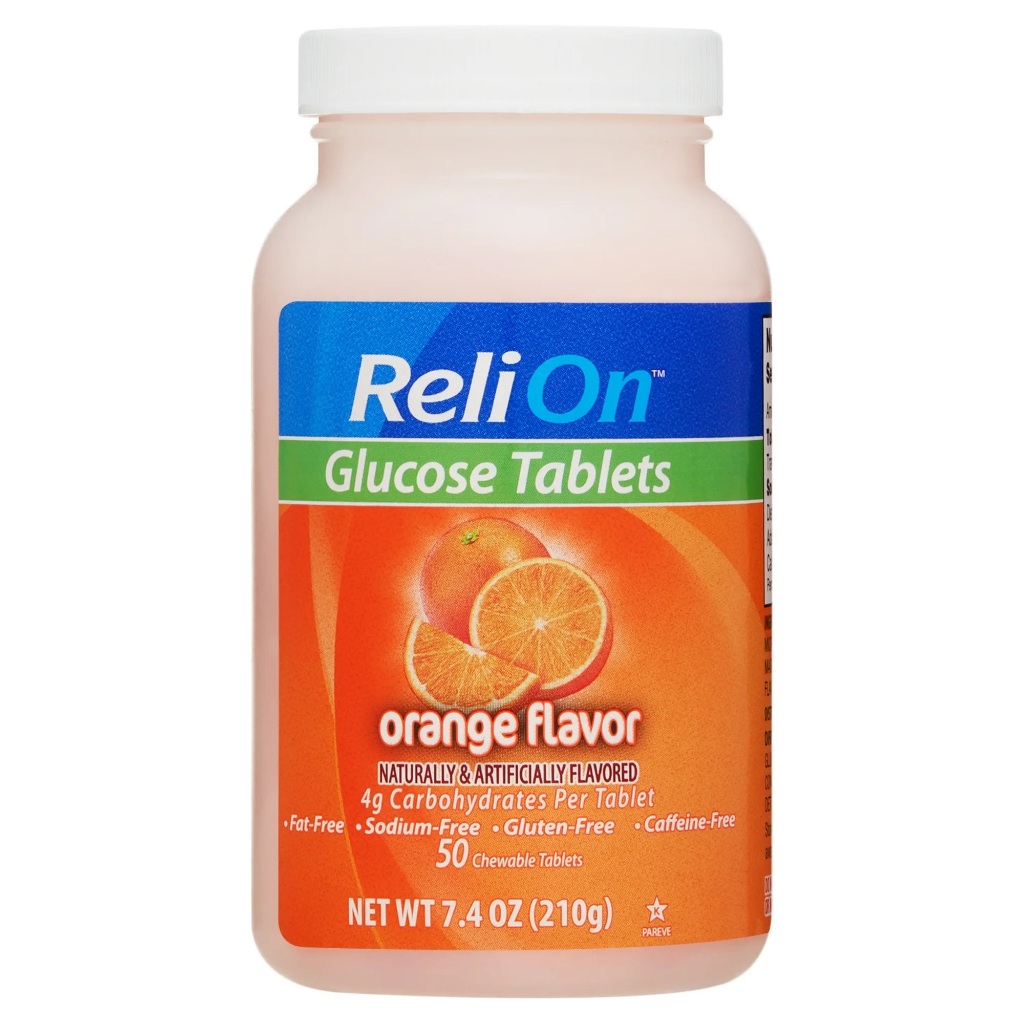 Reli On Glucose Sabor Laranja 50 Pastilhas Mastigaveis