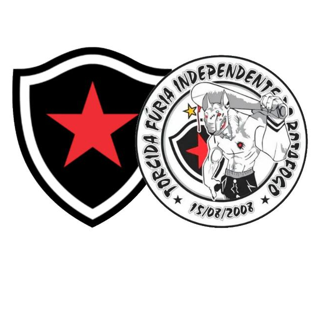 12 Adesivos do Botafogo da Paraíba e Torcida Furia Independente Botafogo