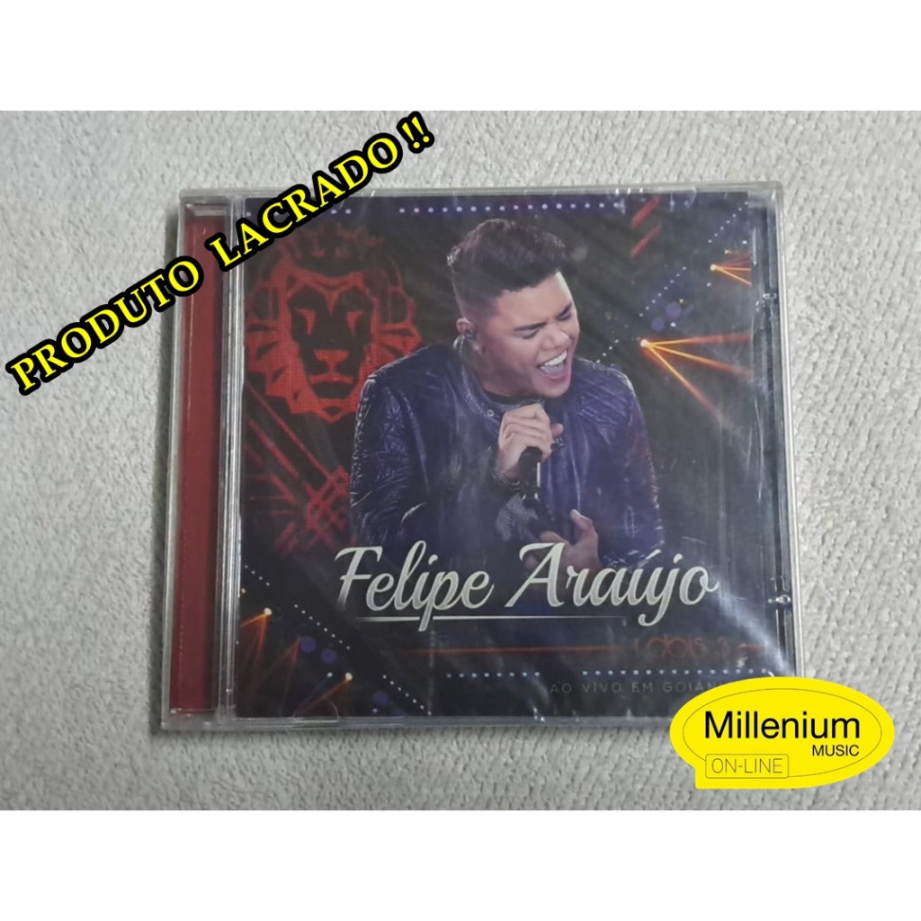 CD Felipe Araújo  1 Dois 3 Ao Vivo Em Goiânia 2017 Lacrado Original Gravadora Colecionador Ótimo Estado