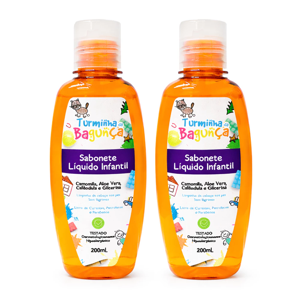 Kit 2 Sabonete Líquido Bebê Turminha Da Bagunça 200ml