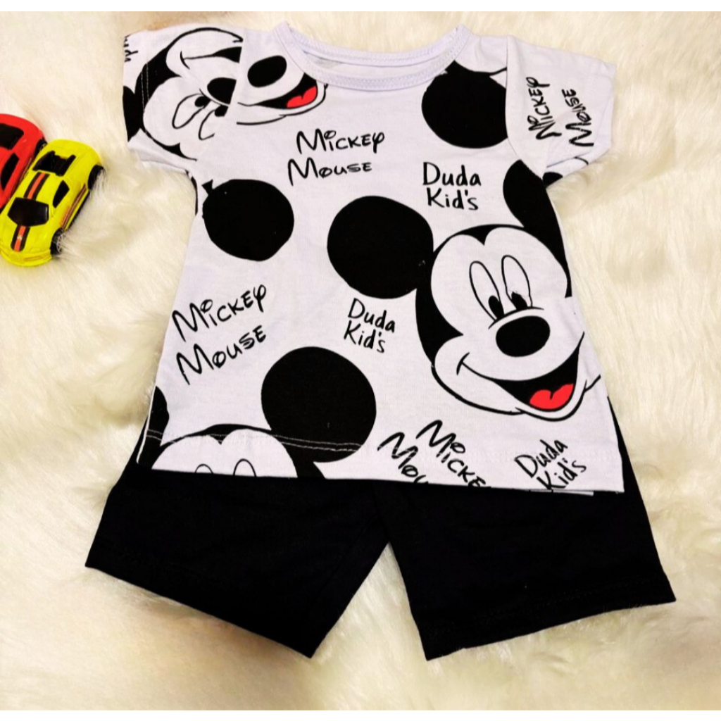 Conjunto para bebê roupa shorts e camiseta infantil Menino Mickey recém Nascido em Oferta na Shopee