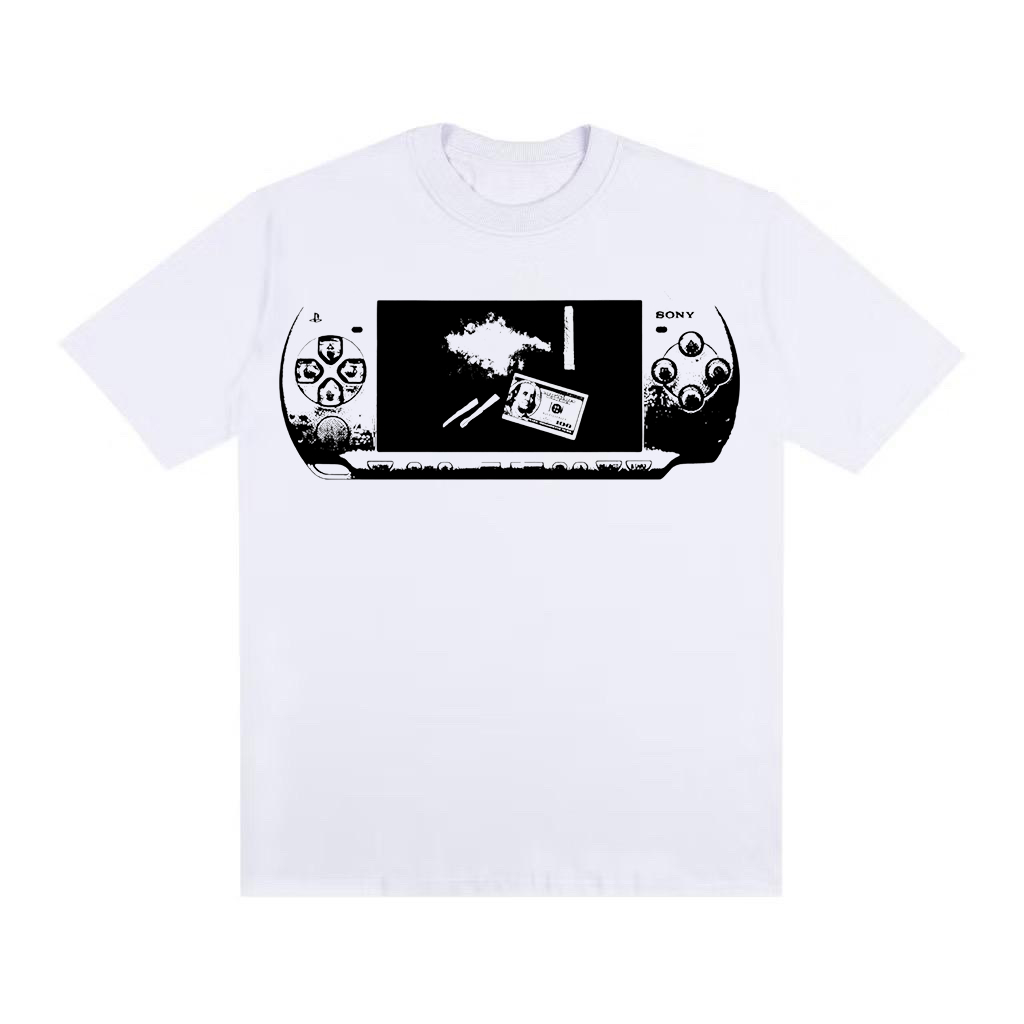Camiseta Streetwear Play PSP Videogame Money Swag Estiloso Gótica Y2K Alternativa Camisa Over Swag