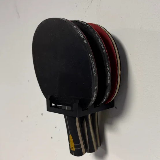 Suporte de Parede Triplo Para Raquetes Ping Pong Tênis De Mesa