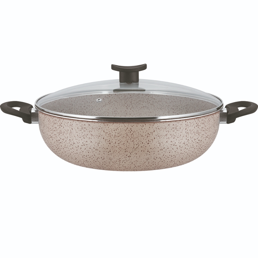 Frigideira Grande Paella Caçarola Wok Antiaderente 30cm