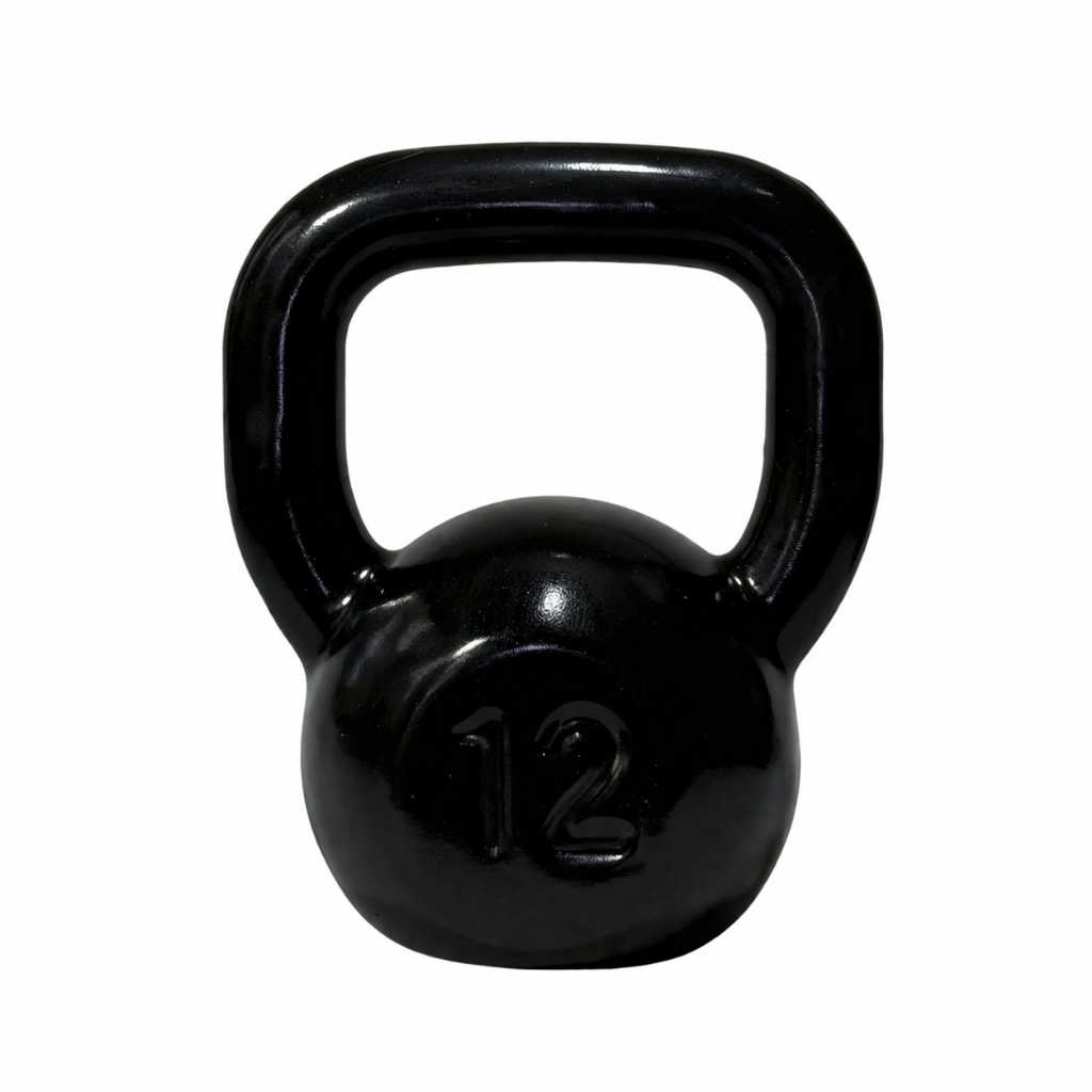 KETTLEBELL DE FERRO 12 KG EMBORRACHADO  - TREINO CASA, ACADEMIA E CROSSFIT