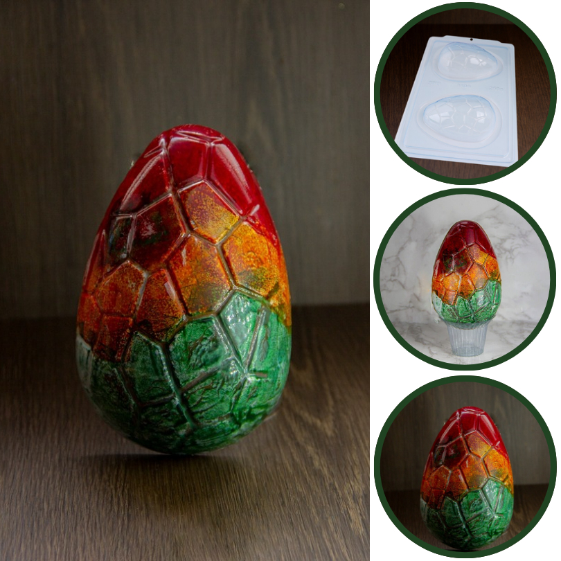 FORMA BWB ESPECIAL SILICONE SP OVO DINOSSAURO TAMANHO 350g Cod.3690 (CHOCO)