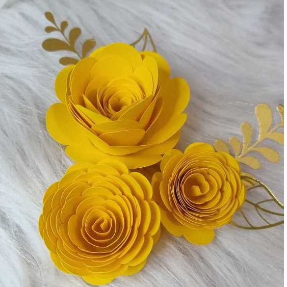 Flor 3d festa luxo varias cores
