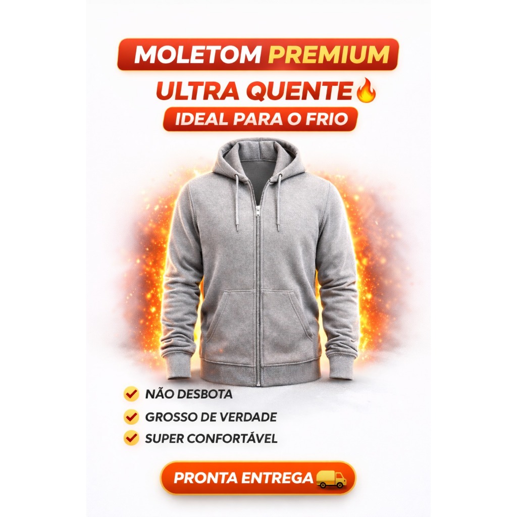 Moletom Masculino e Feminino Aberto com Zíper e Bolso Canguru Capuz Casual Térmico Urbano em Oferta na Shopee