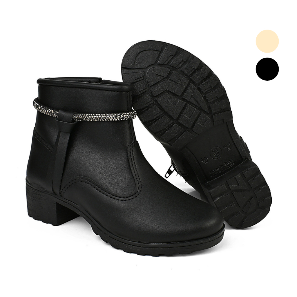 Bota Infantil Menina Feminina Ankle Boot Strass Lulopé em Oferta na Shopee