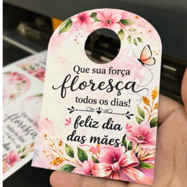 kit 12 tag para xuxinha de cetim de cabelo Mimo Lembrancinha Dia das Mães cartão personalizado (não acompanha a xuxinha)
