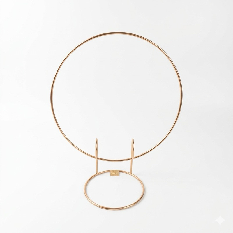 Mini Arco Redondo 50x50 Dourado Para Decoração de Mesa Festa