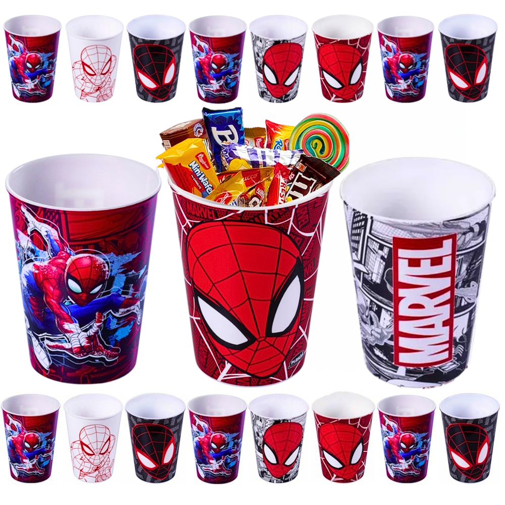 Kit Copos Homem Aranha 320ml Marvel Colecionável