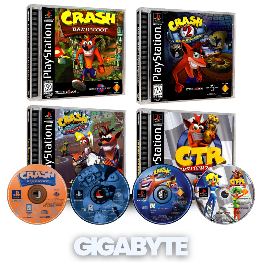 Crash Bandicoot Coleção Completa Ps1 - Mídia Física