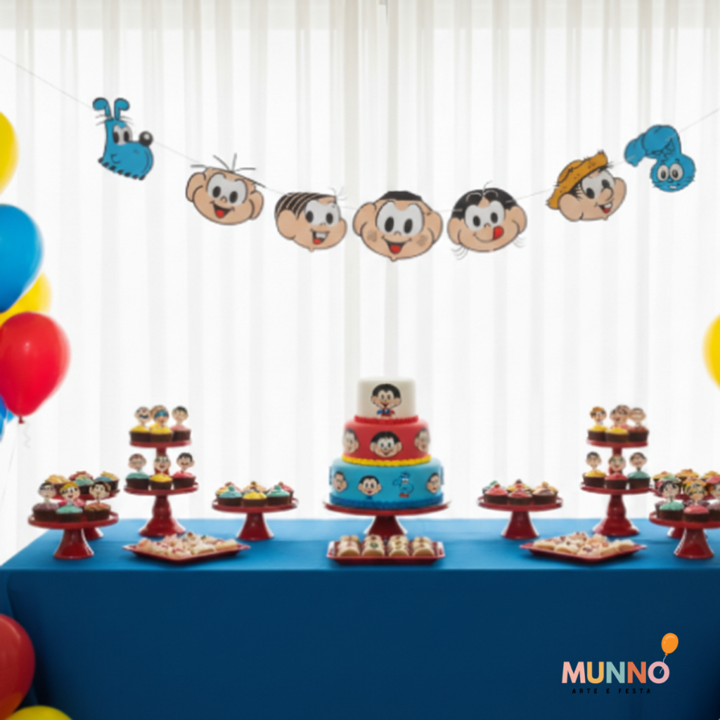 Varal Temático / Bandeirinha personalizada – PERSONAGENS  - Festa Infantil - Aniversario