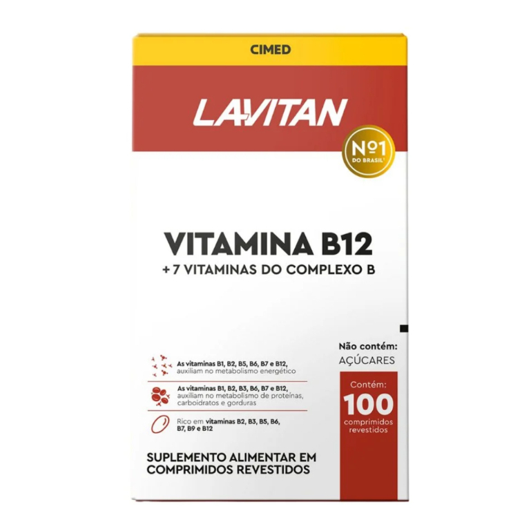 Lavitan Vitamina B12 + 7 Vitaminas do Complexo B com 100 Comprimidos