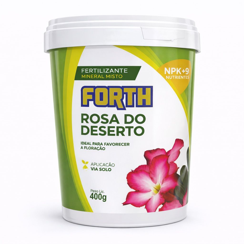 Adubo Fertilizante Forth Rosa do Deserto 400g NPK Completo Para Floração Crescimento Saudável Planta