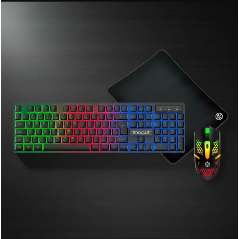 Combo Gamer Tgt Fal, Rainbow, Teclado Abnt2, Mouse 1600dpi