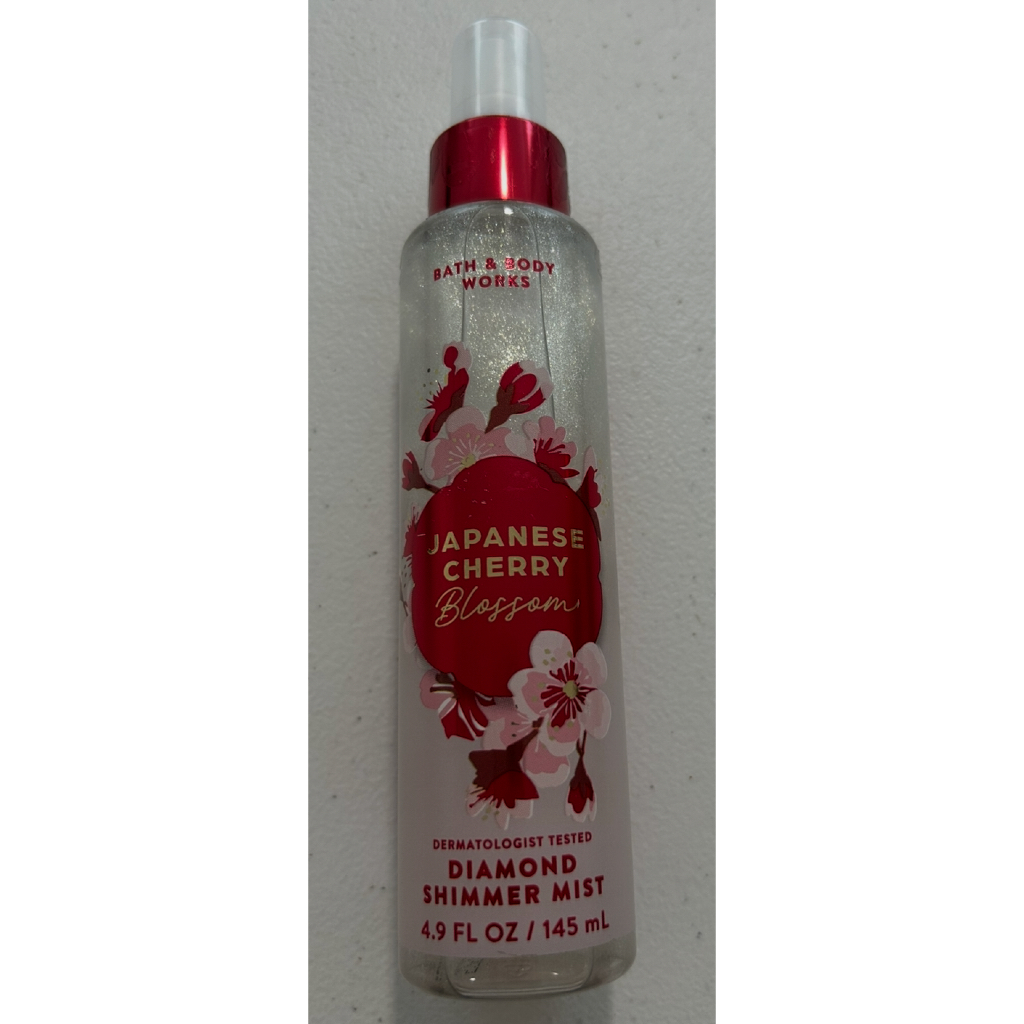 Bath & Body Works - Japanese Cherry Blossom - Diamond Shimmer Mist  - 145ml spray com glitter - Original/importado