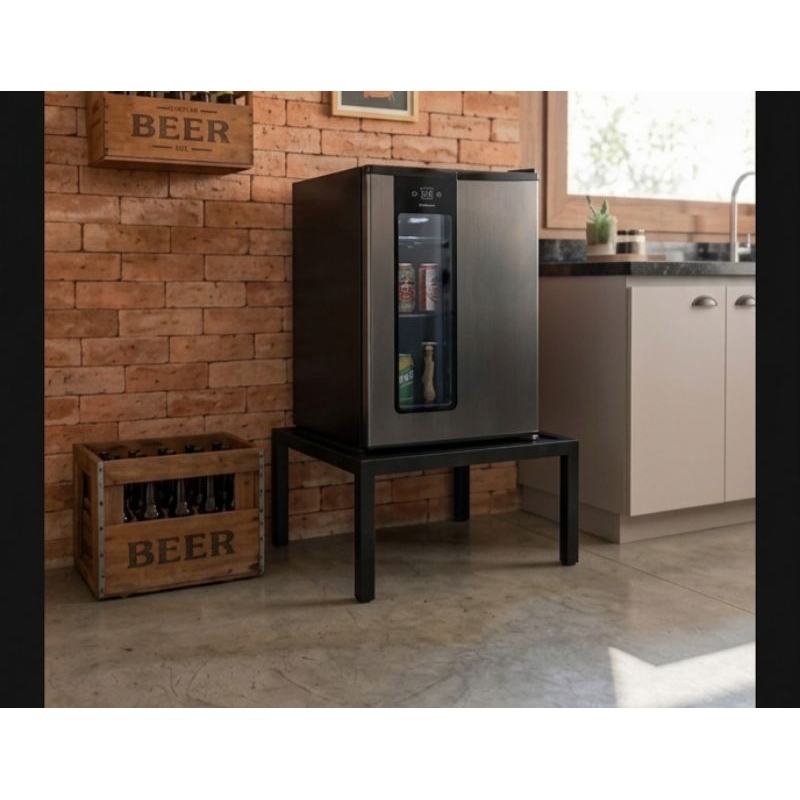 Suporte Base Industrial Para Frigobar , Adega e  Lava louça 50x50x30 Reforçado Metalon – Elevação e Proteção