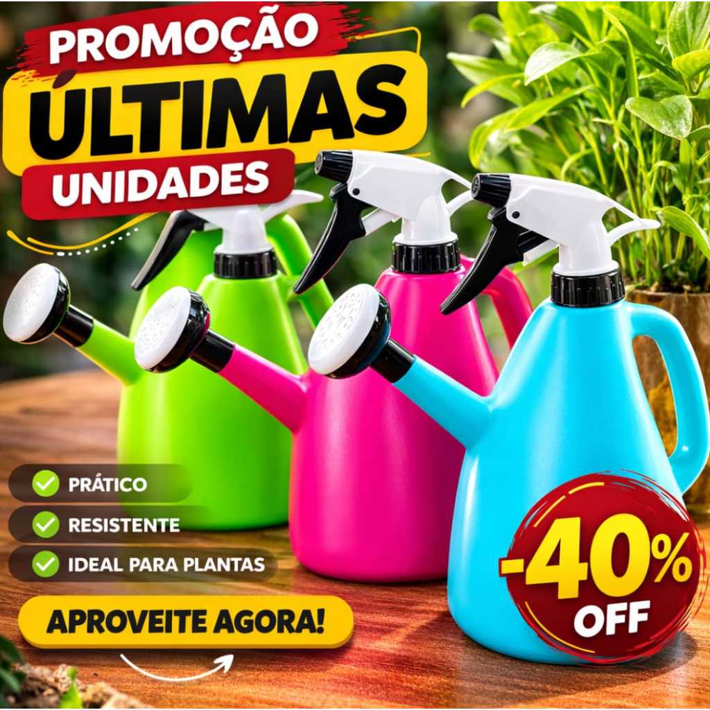 Regador Planta Pulverizador Borrifador Plastico 800ml Colors Cor Sortido