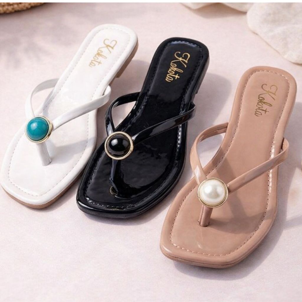 Rasteirinha Feminina Elegante com Pedra Central – Chinelo Sandália Casual Confortável Antiderrapante Verão Moda
