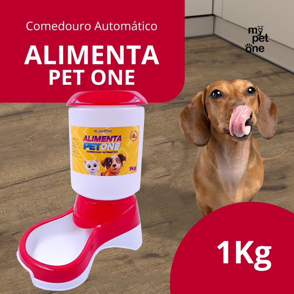 Comedouro Automático Truqys Pets Vermelho com Galão - 1Kg