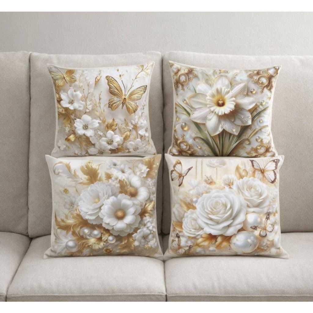 Kit 4 Capas de Almofadas Lindas Estampa Sublimação Moderna com Zíper | Decora e Renova Seu Sofá | Lançamento 2026