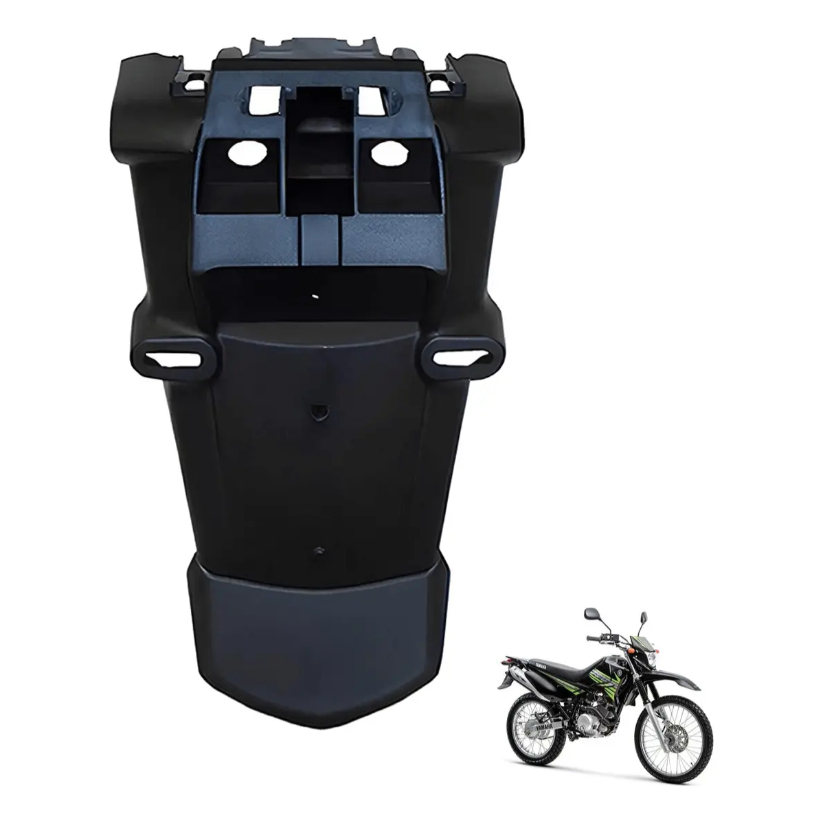 Paralama Traseiro Suporte Placa Xtz 125 2003 2004 2005 2006 Preto