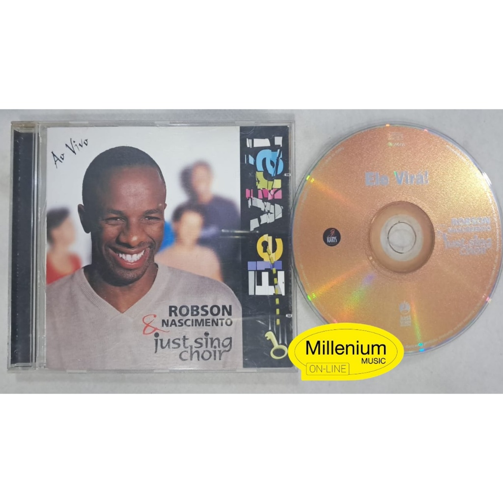 CD Robson Nascimento & Just Sing Choir  Ele Virá  2000 Original Gravadora Colecionador Ótimo Estado